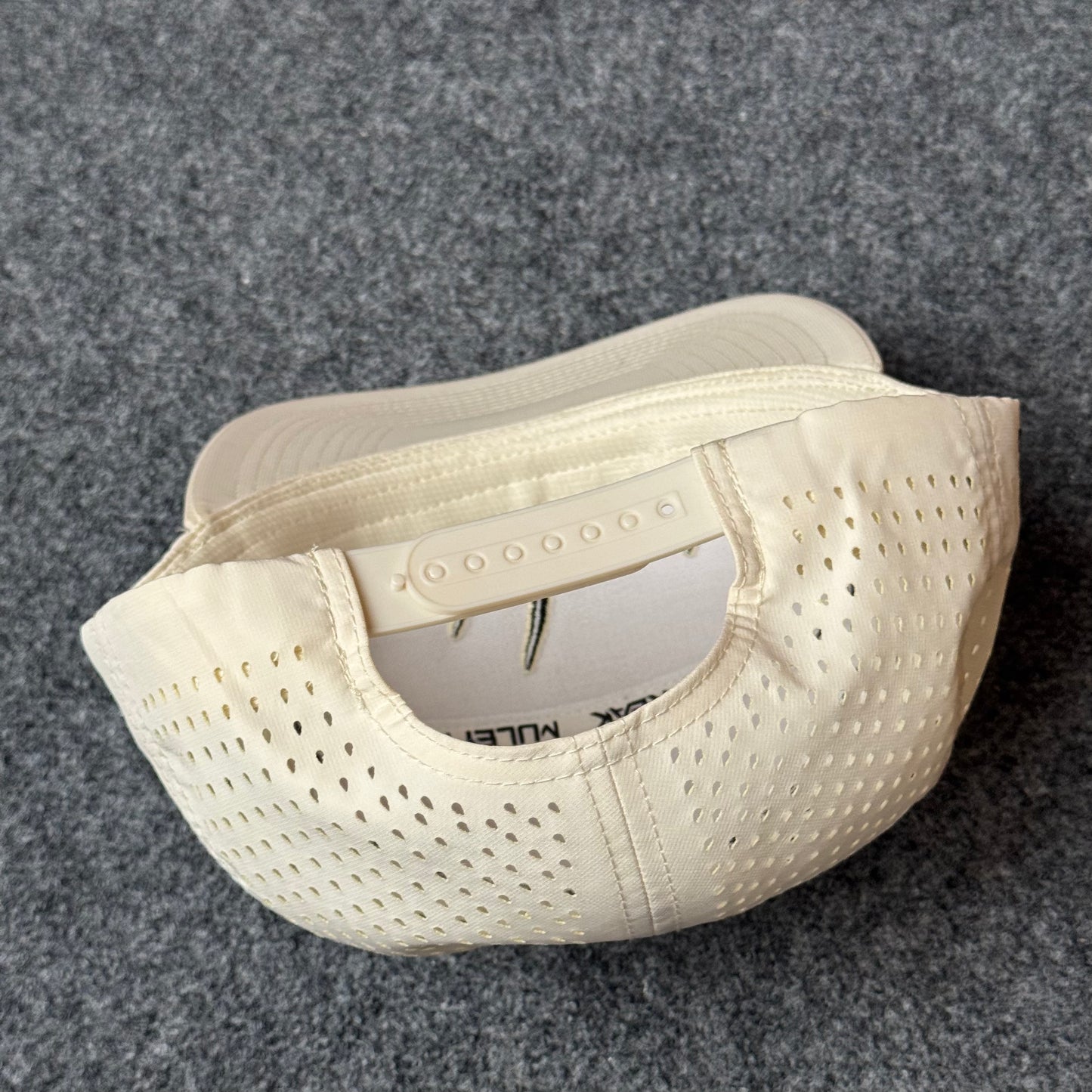 Cream and Black Single Antler Performance Cap
