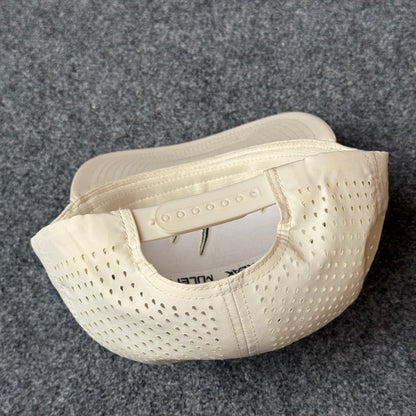 Cream and Black Single Antler Performance Cap