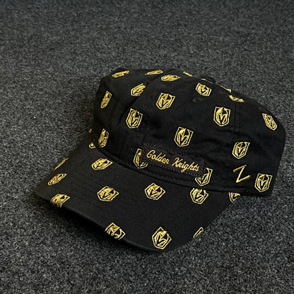 Unstructured Cadet Cap – Black with Gold “Golden Knights” Pattern