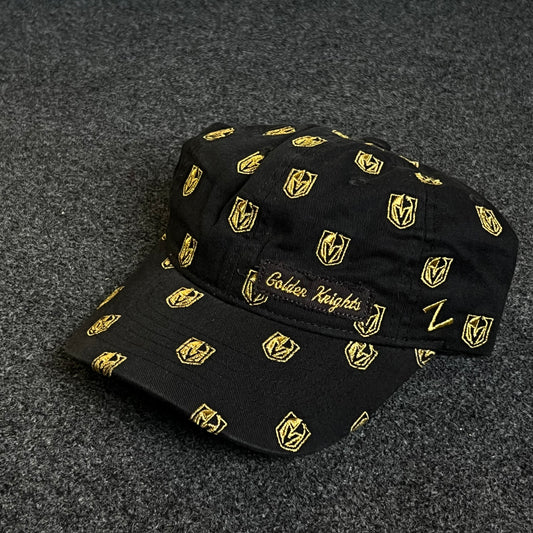 Unstructured Cadet Cap – Black with Gold “Golden Knights” Pattern