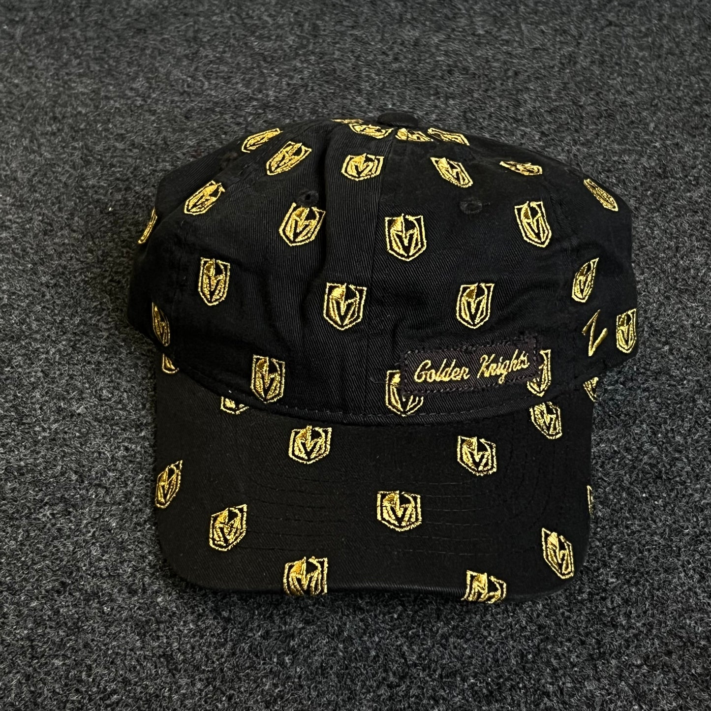 Unstructured Cadet Cap – Black with Gold “Golden Knights” Pattern
