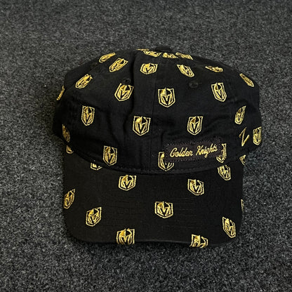 Unstructured Cadet Cap – Black with Gold “Golden Knights” Pattern