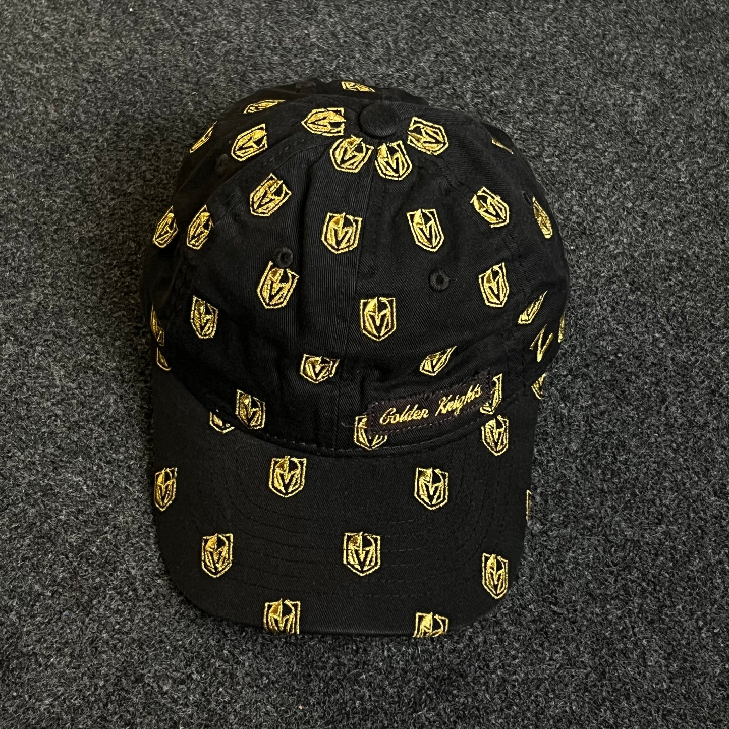 Unstructured Cadet Cap – Black with Gold “Golden Knights” Pattern