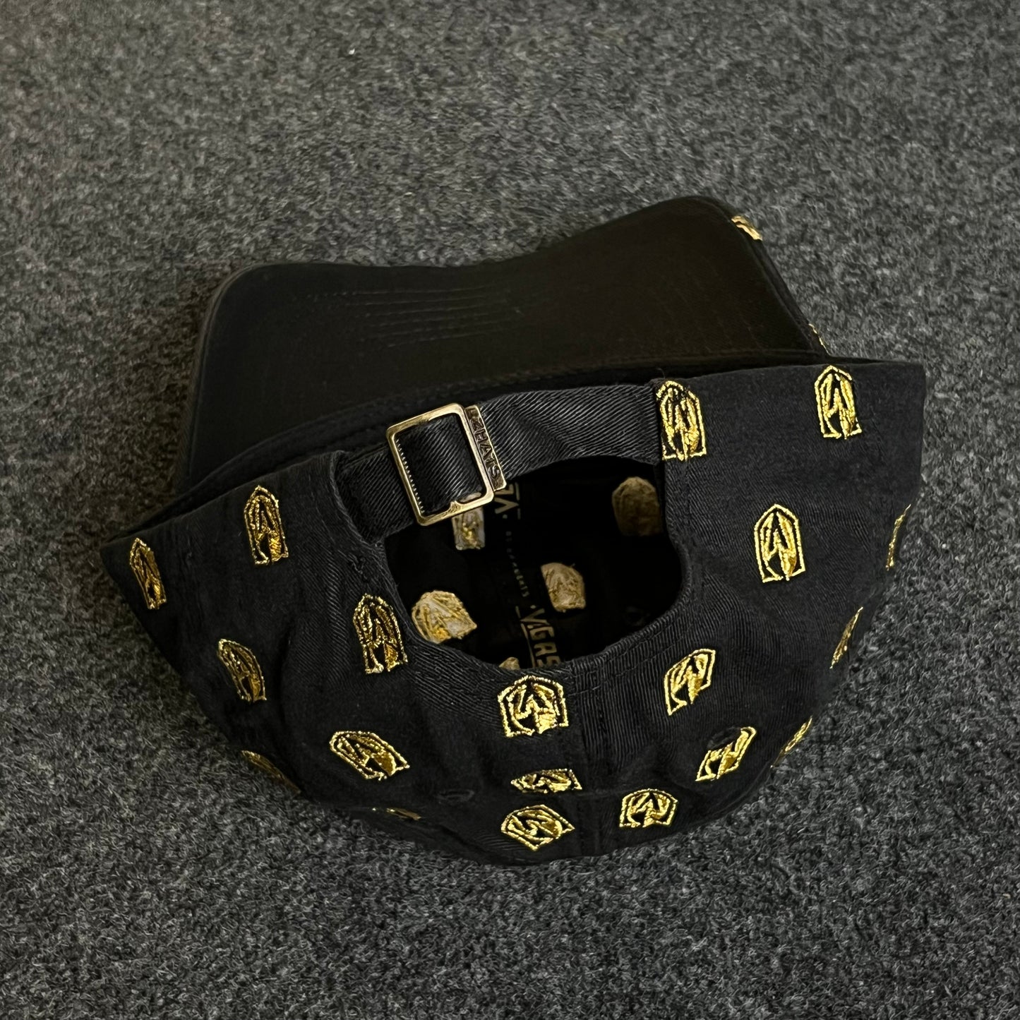 Unstructured Cadet Cap – Black with Gold “Golden Knights” Pattern