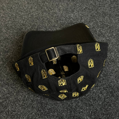 Unstructured Cadet Cap – Black with Gold “Golden Knights” Pattern