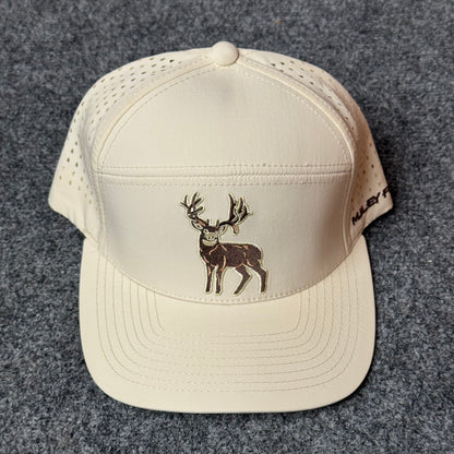 Cream and Brown Full Deer Performance Cap