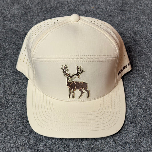 Cream and Brown Full Deer Performance Cap
