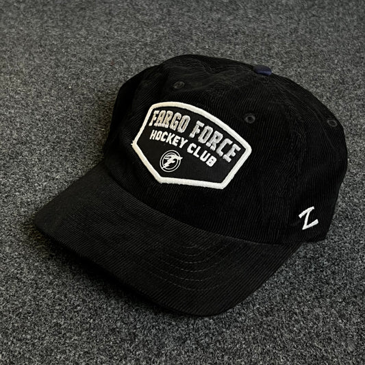 Unstructured Dad Cap – Black “Fargo Force Hockey Club”