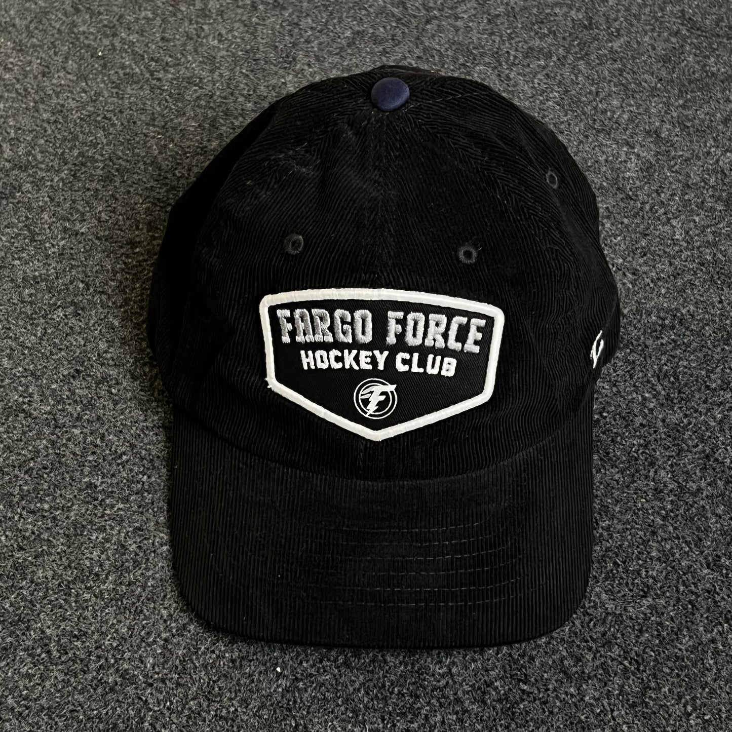 Unstructured Dad Cap – Black “Fargo Force Hockey Club”