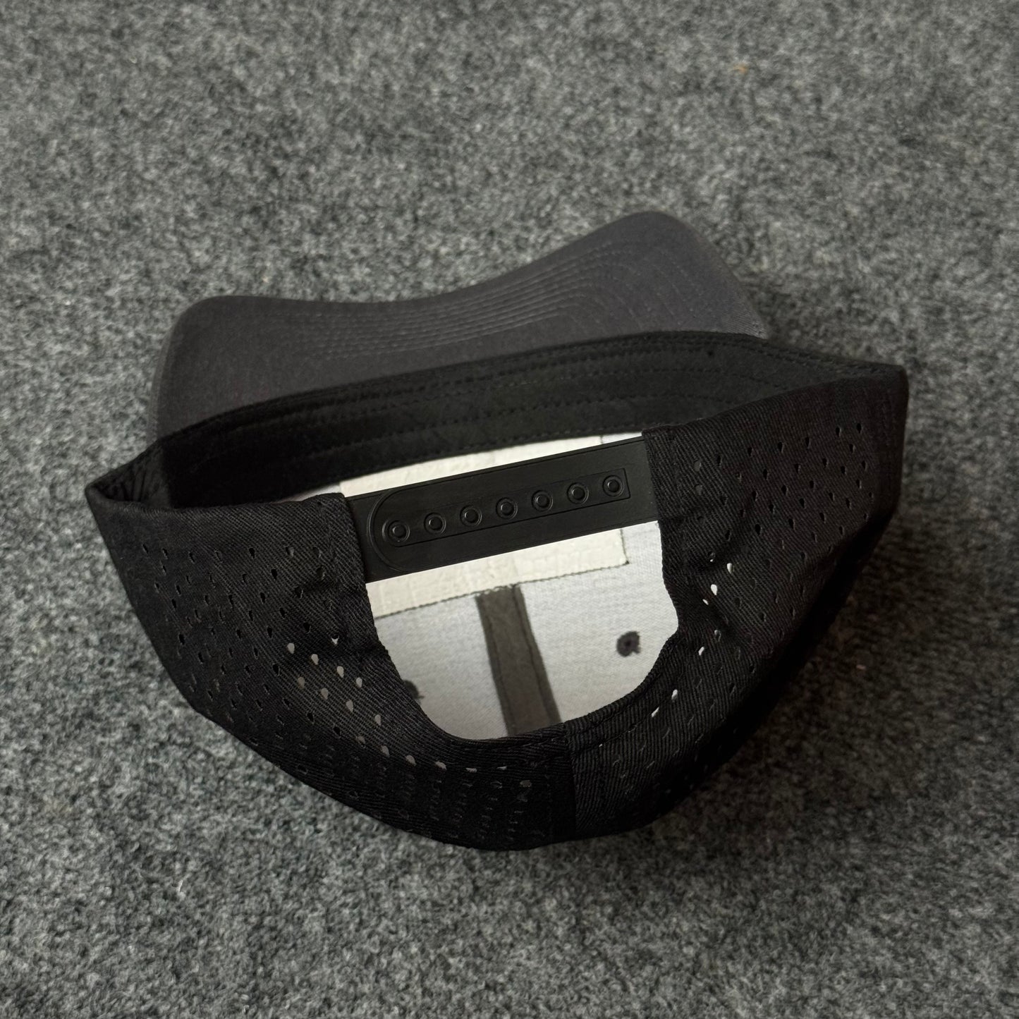 Dark Gray and Black Thin Blue Line US Flag Performance Cap