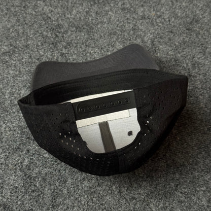 Dark Gray and Black Thin Blue Line US Flag Performance Cap