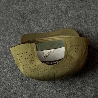 Olive Green and Coyote Howling Wolf Performance Cap