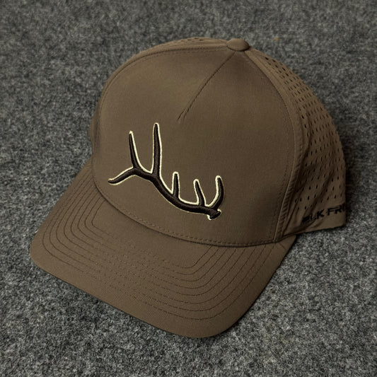 Muley Freak PRO Elk Shed Trucker Cap (in the Driftwood colorway)