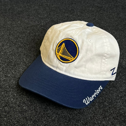 Golden State Warriors Unstructured Dad Cap – White & Royal Blue