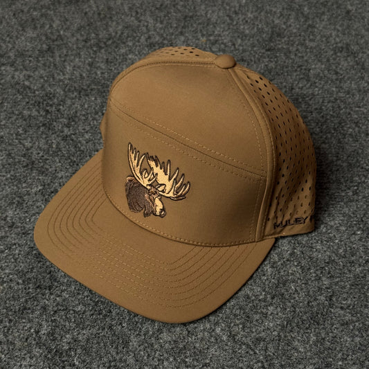 Muley Freak PRO Moose Head Flatty Cap (in the Brown colorway)
