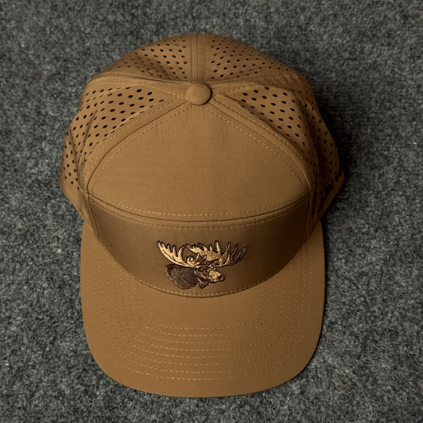 Muley Freak PRO Moose Head Flatty Cap (in the Brown colorway)