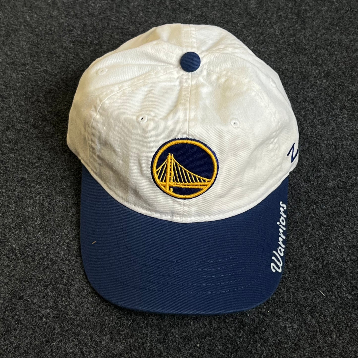 Golden State Warriors Unstructured Dad Cap – White & Royal Blue