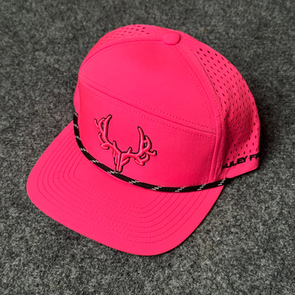 Muley Freak PRO Logo Rope Flatty Cap (in the Hot Pink colorway)