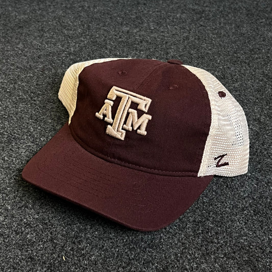 Texas A&M Aggies Mesh Trucker Cap – Maroon & White Mesh