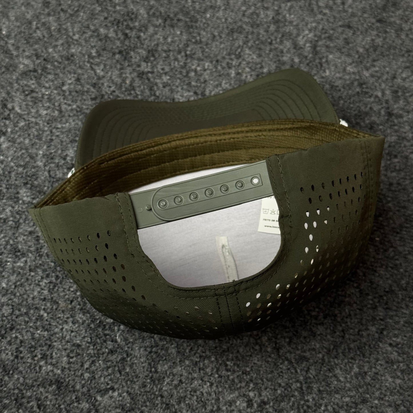 Blank Richardson 355 Laser Perf Performance Rope Cap (in the Loden / OD Green colorway)