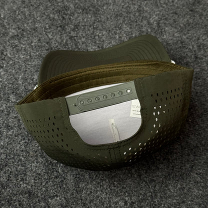 Blank Richardson 355 Laser Perf Performance Rope Cap (in the Loden / OD Green colorway)