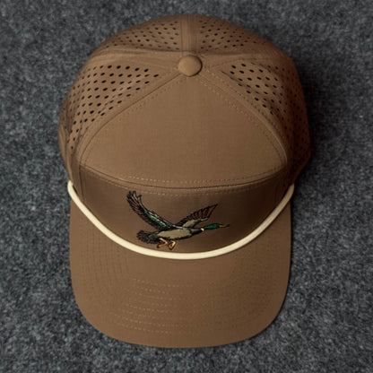 Brown and Cream Flying Duck Performance Rope Cap
