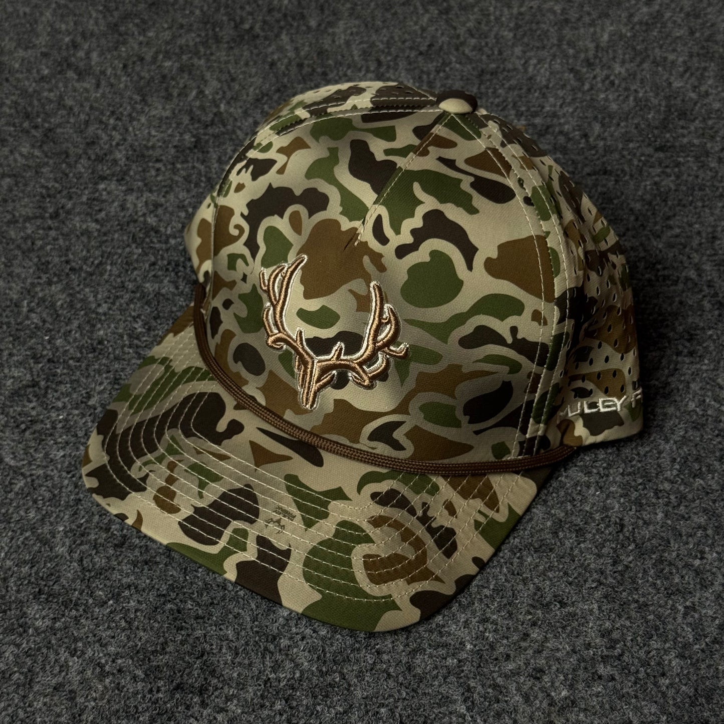Muley Freak PRO Buck Marsh Rope Cap (in the Old School Camo colorway)