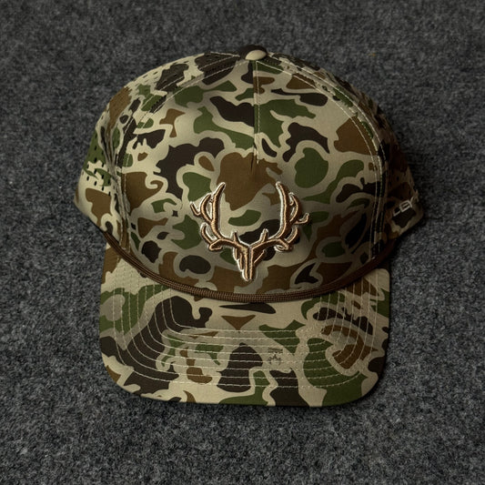 Muley Freak PRO Buck Marsh Rope Cap (in the Old School Camo colorway)