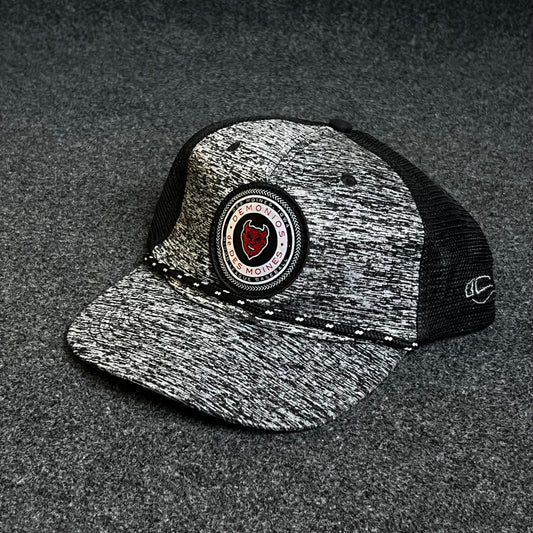 Gray Speckled Soccer Crest Rope Trucker Hat