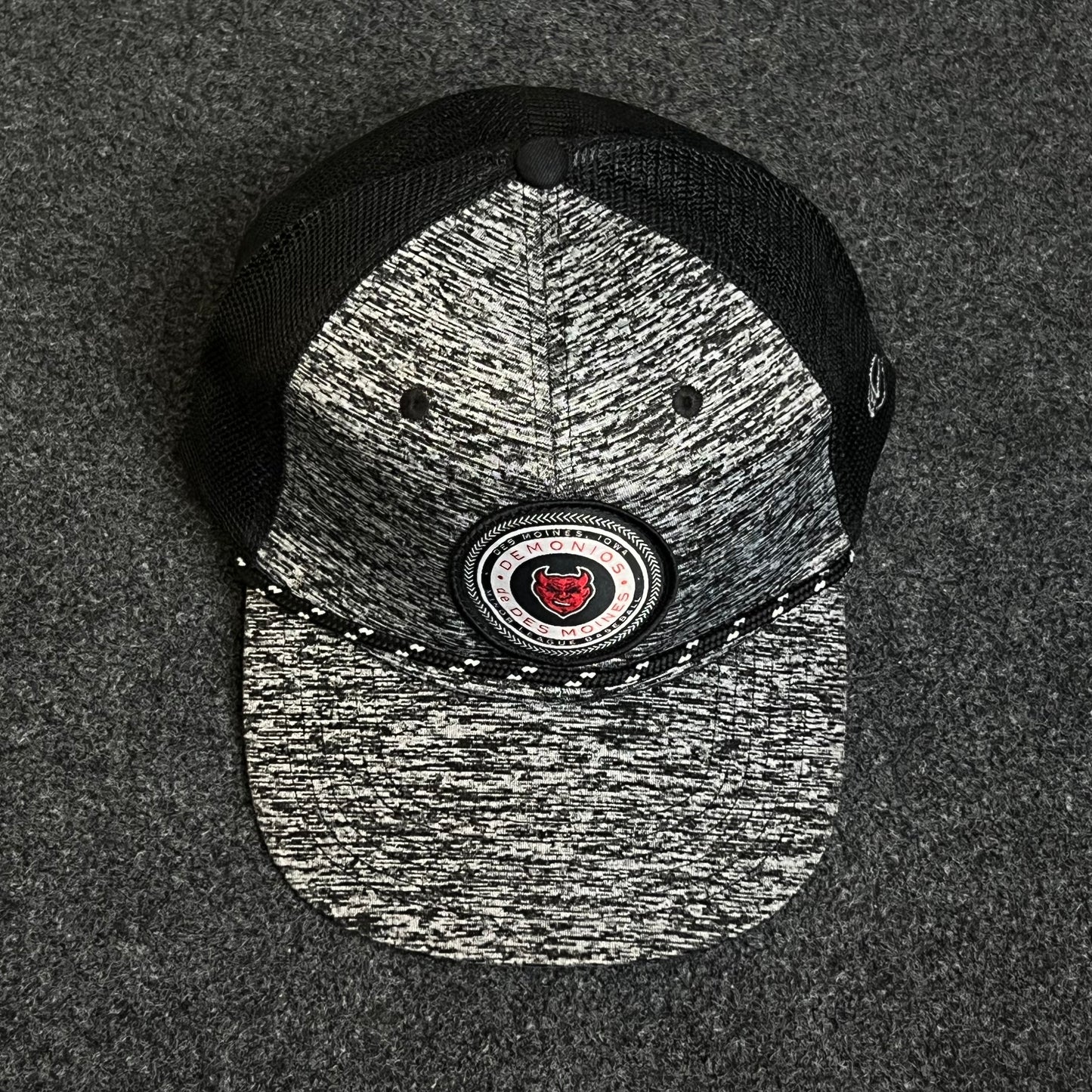 Gray Speckled Soccer Crest Rope Trucker Hat