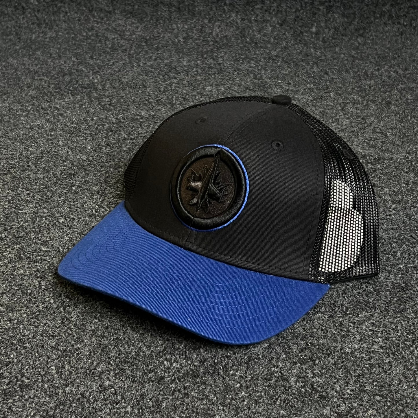 Circle Rubber Patch Two-Tone Trucker Hat