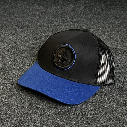 Circle Rubber Patch Two-Tone Trucker Hat