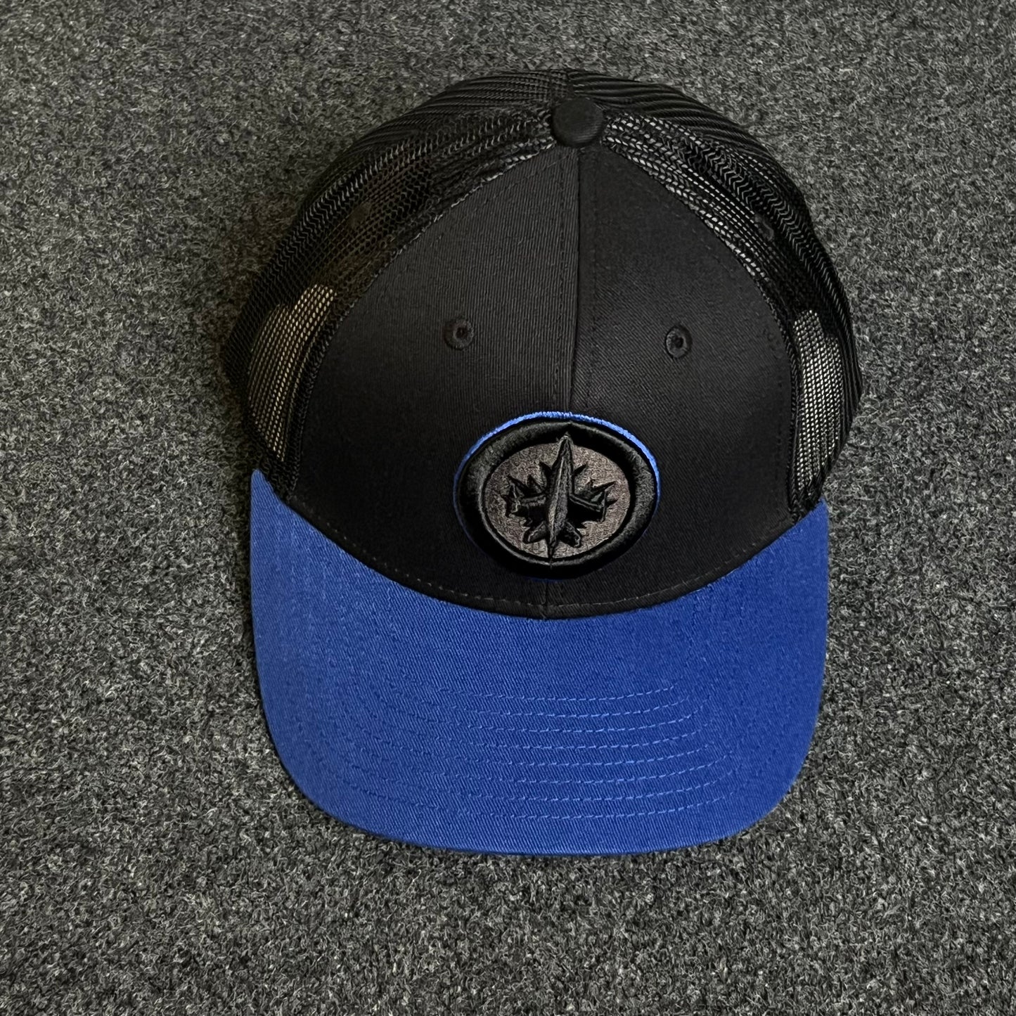 Circle Rubber Patch Two-Tone Trucker Hat