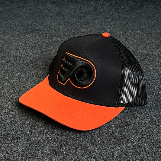 Philadelphia Flyers Authentic Pro Draft Black/Dark Orange Trucker Hat
