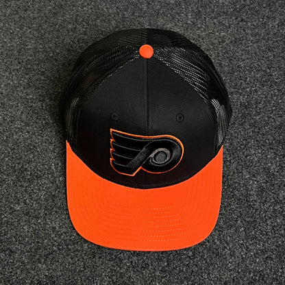 Philadelphia Flyers Authentic Pro Draft Black/Dark Orange Trucker Hat