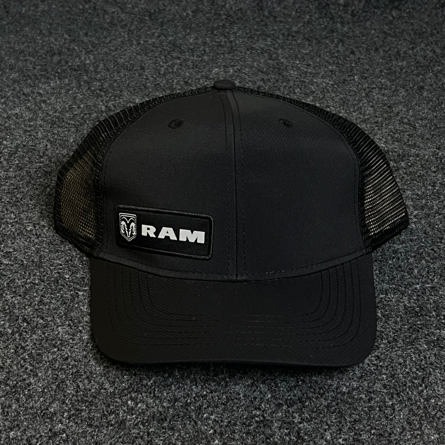 RAM Black Mesh Trucker Cap
