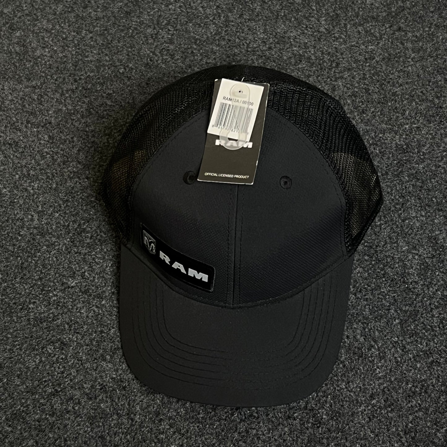 RAM Black Mesh Trucker Cap
