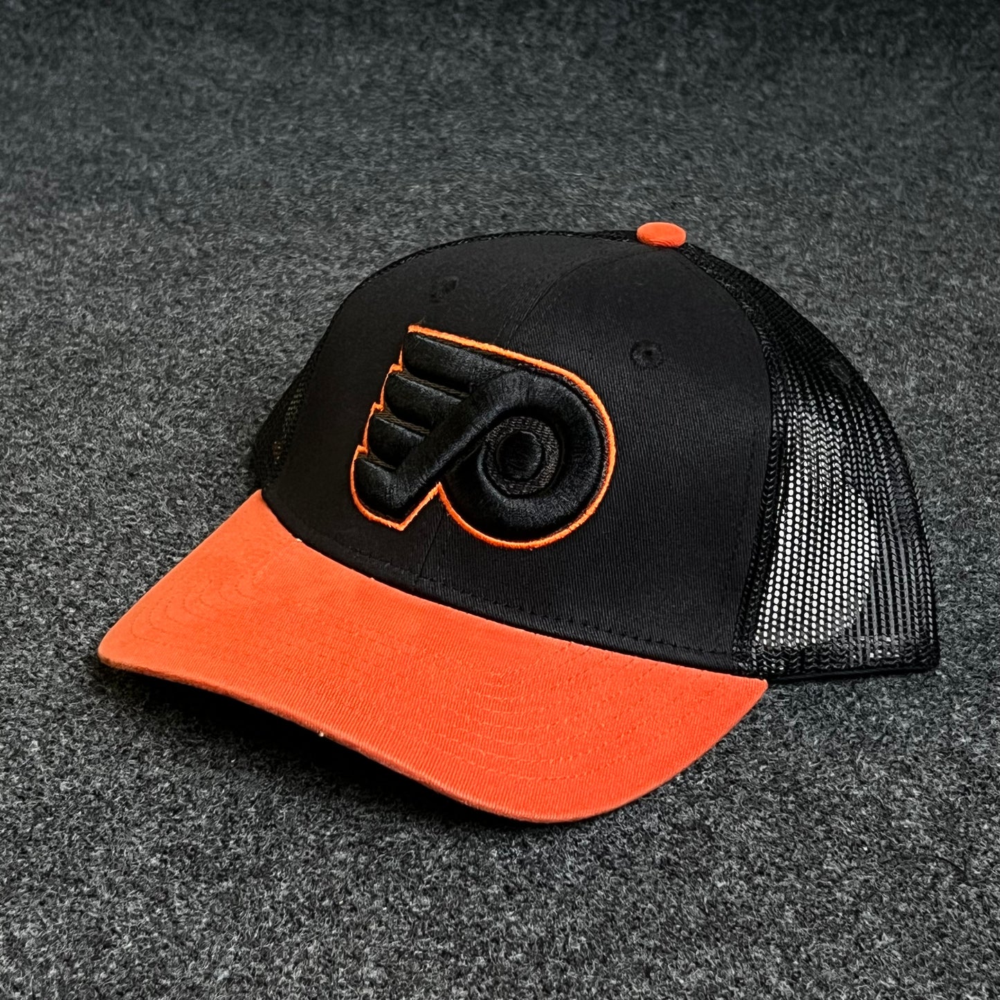 Philadelphia Flyers Authentic Pro Draft Black/Dark Orange Trucker Hat