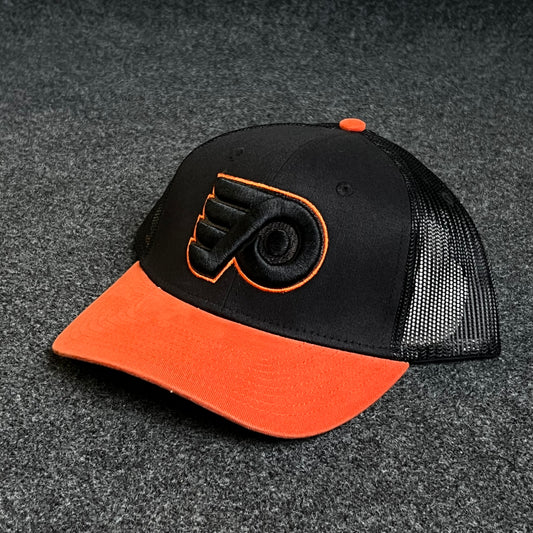 Philadelphia Flyers Authentic Pro Draft Black/Dark Orange Trucker Hat