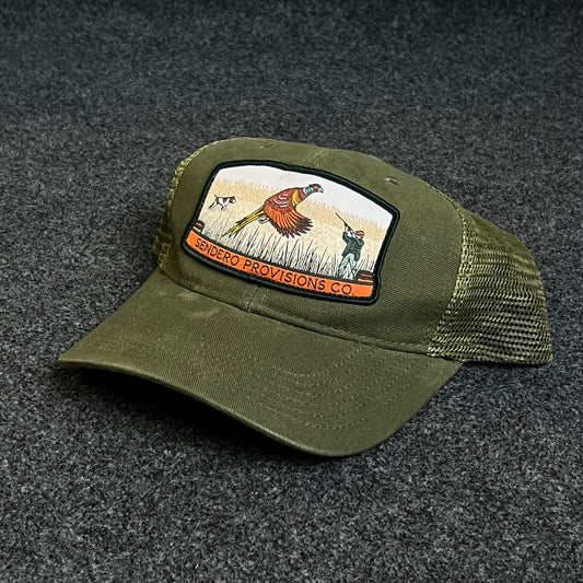 Pointer Dog Hunting Patch Mesh Trucker Hat