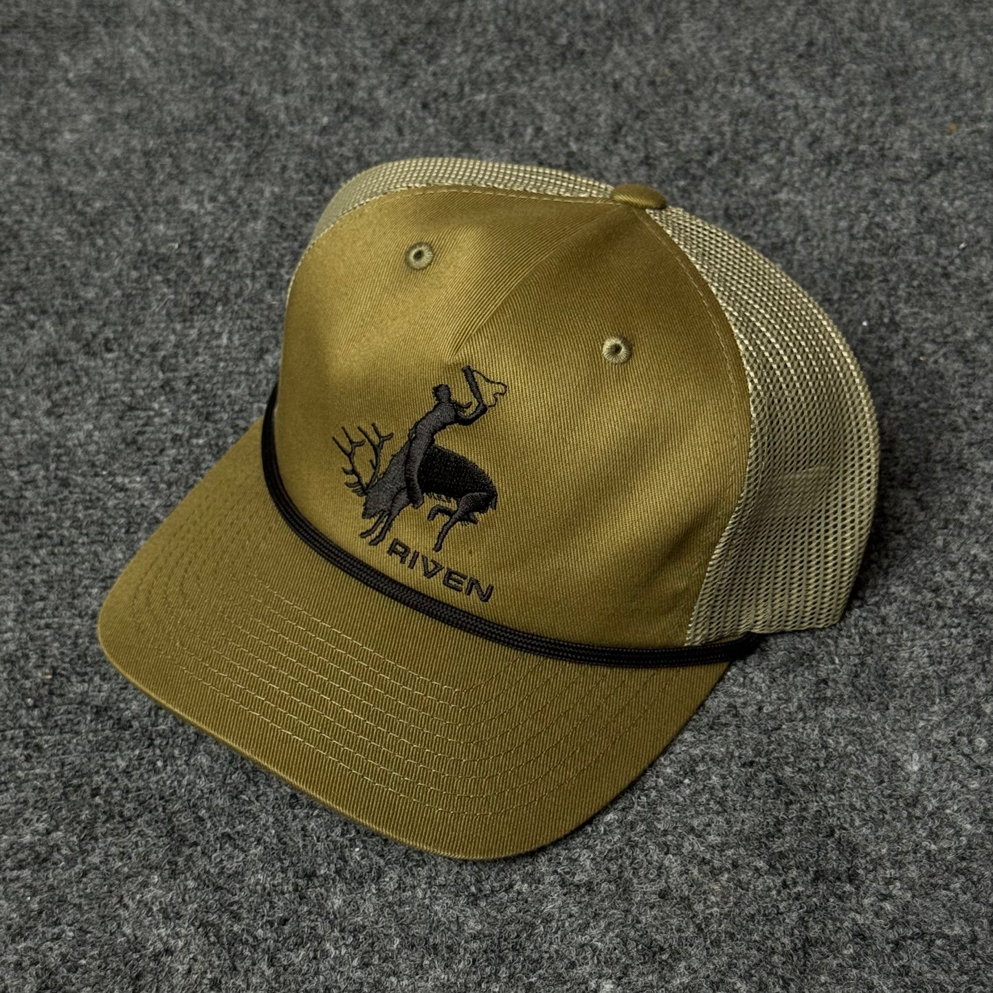 Riven Bucking Elk Rope Cap