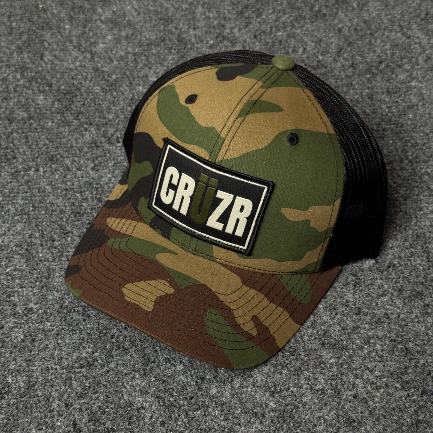 CRÜZR Woodland Camo Trucker Cap