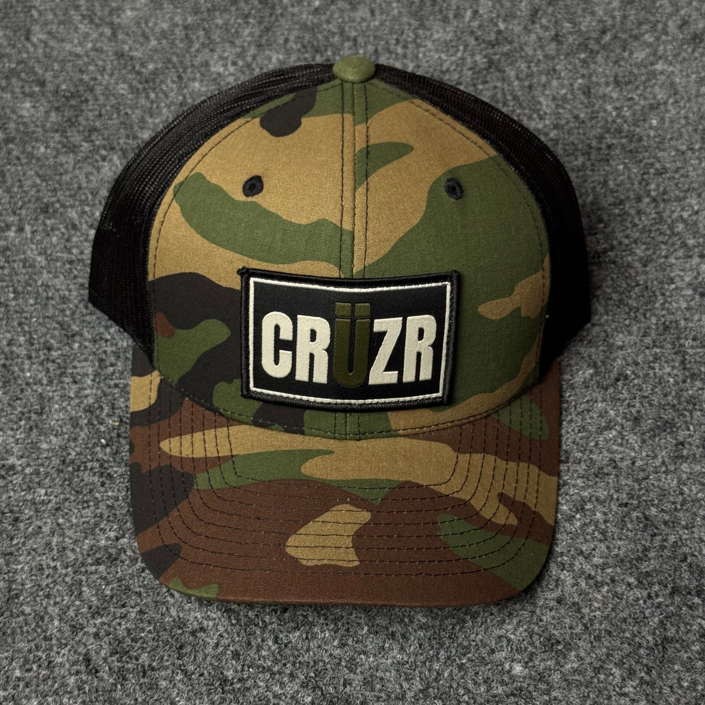 CRÜZR Woodland Camo Trucker Cap
