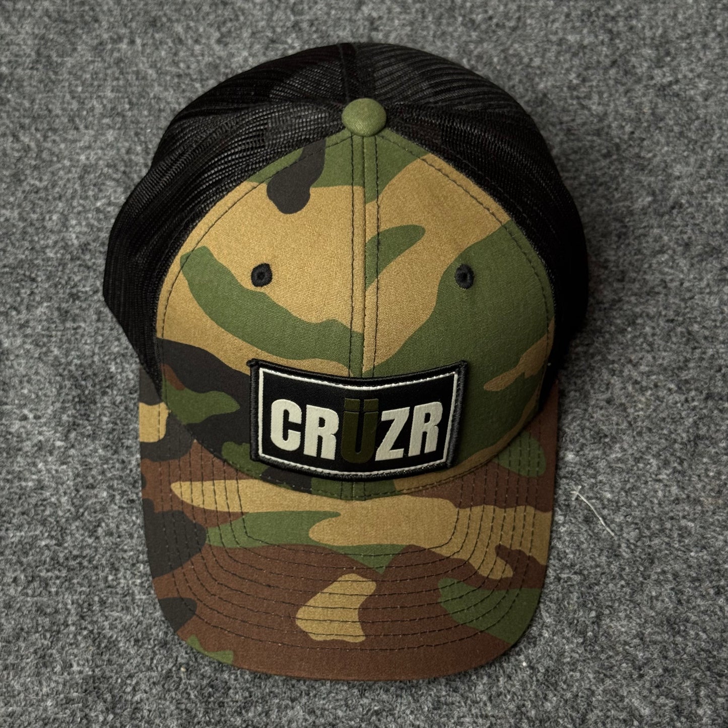 CRÜZR Woodland Camo Trucker Cap