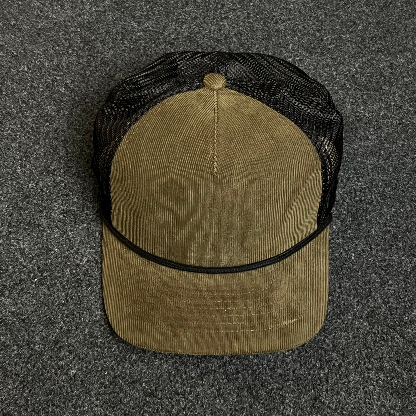 Blank Brown Corduroy Rope Trucker Hat