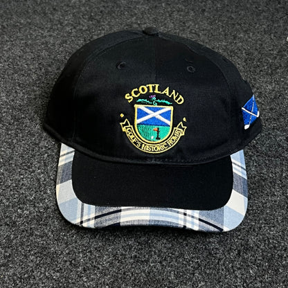 Scotland Crest and Tartan Plaid Baseball Cap