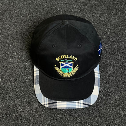 Scotland Crest and Tartan Plaid Baseball Cap