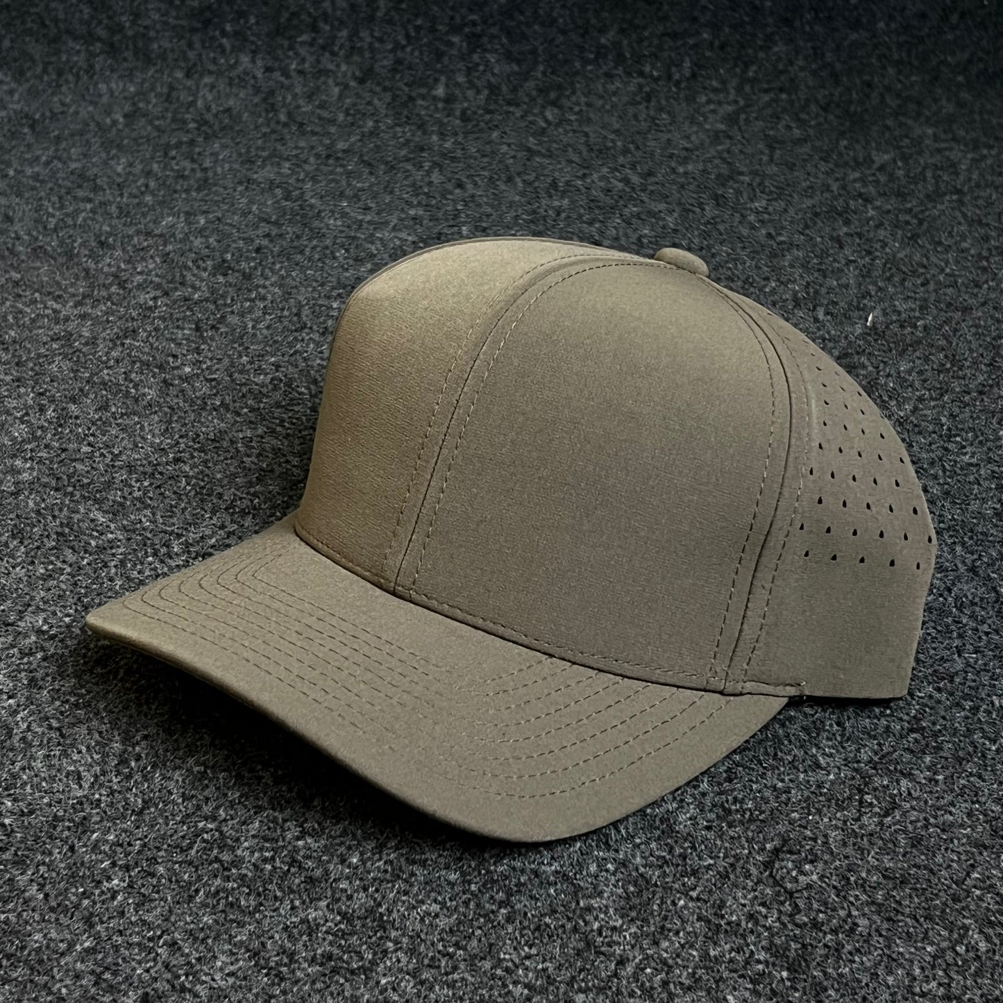 Blank Khaki Laser-Vented Performance Baseball Cap