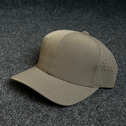 Blank Khaki Laser-Vented Performance Baseball Cap