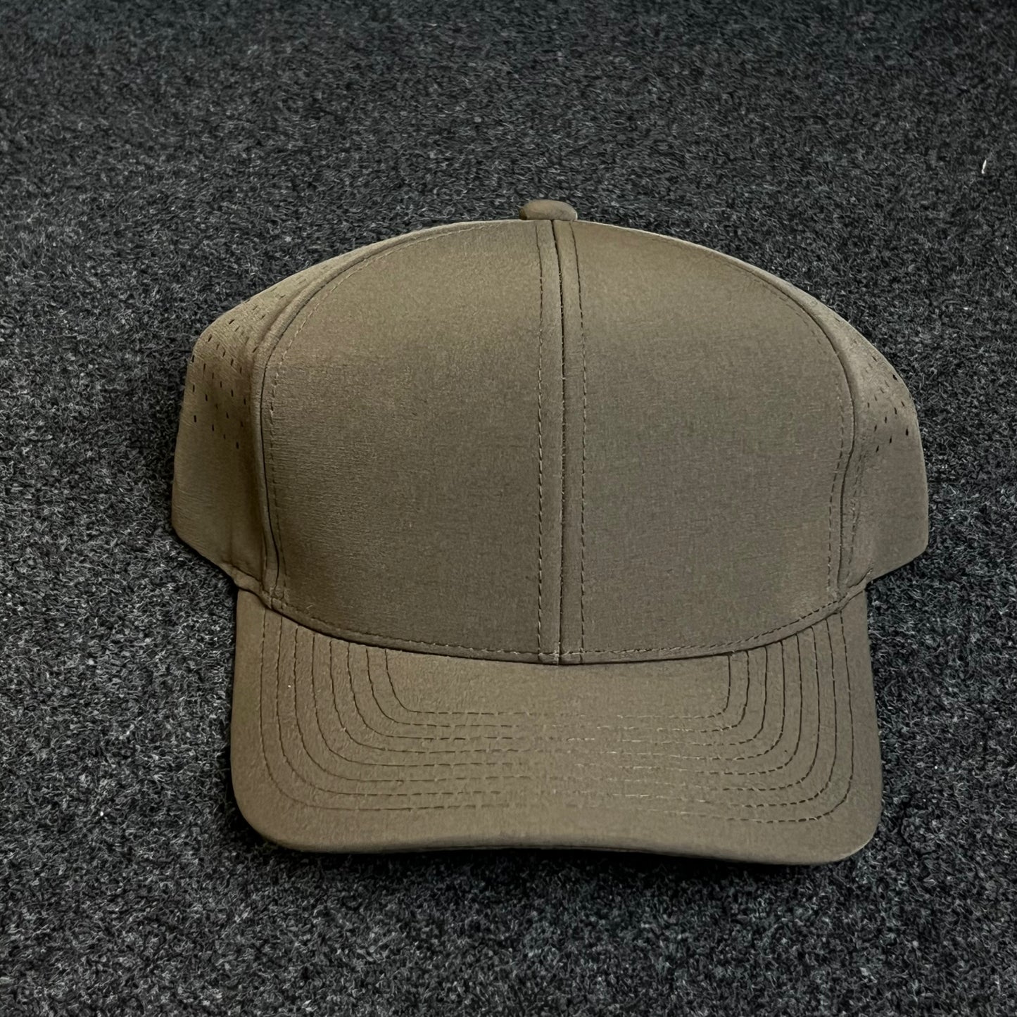 Blank Khaki Laser-Vented Performance Baseball Cap